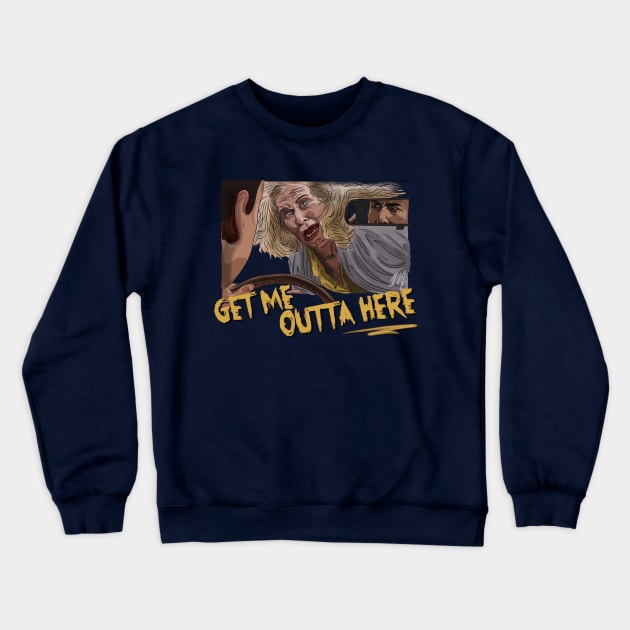 Happy Gilmore: Get Me Outta Here Crewneck Sweatshirt by 51Deesigns